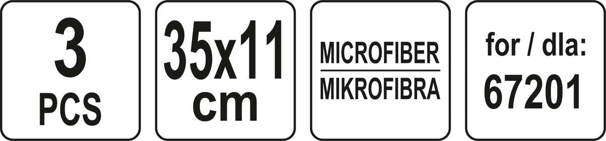 MICROFIBRE FOR STEAM CLEANER 67201 -3PCS (67204)