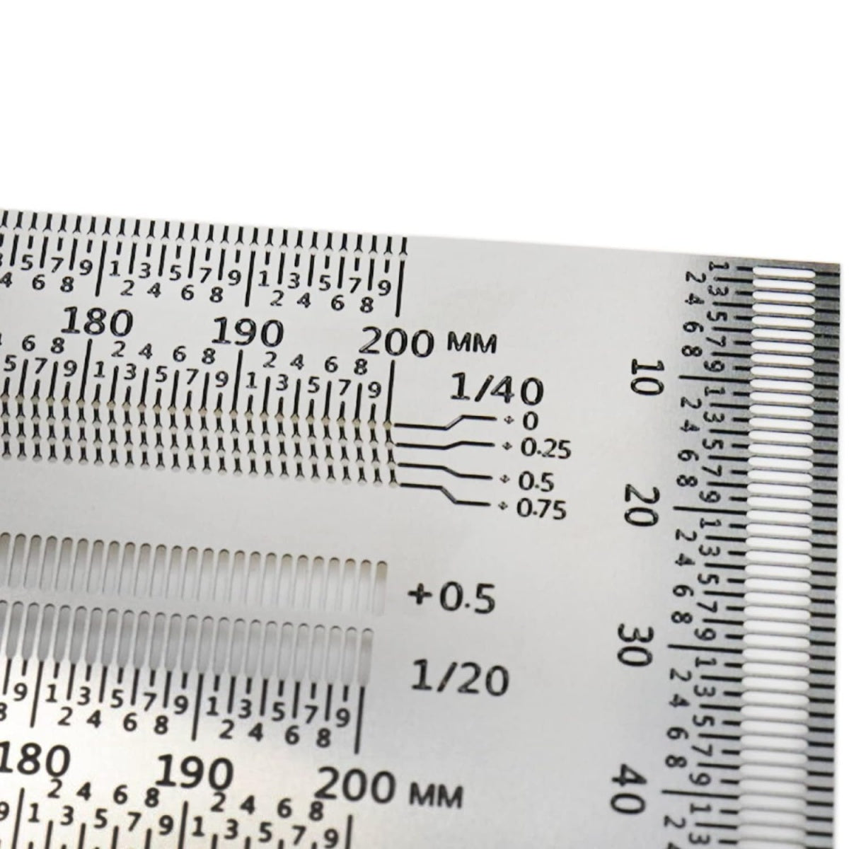 MARKING / SCRIBING RULER | STAINLESS STEEL | T-SHAPED | 200 MM (SR200)