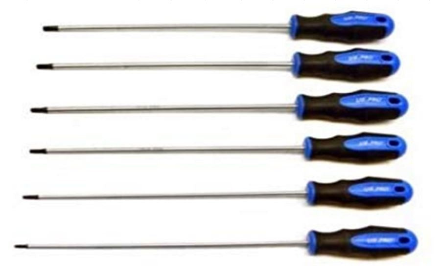SCREWDRIVER SET | LONG TYPE | T-STAR (TORX) T10 - T30 | 6 PCS. (V1591)