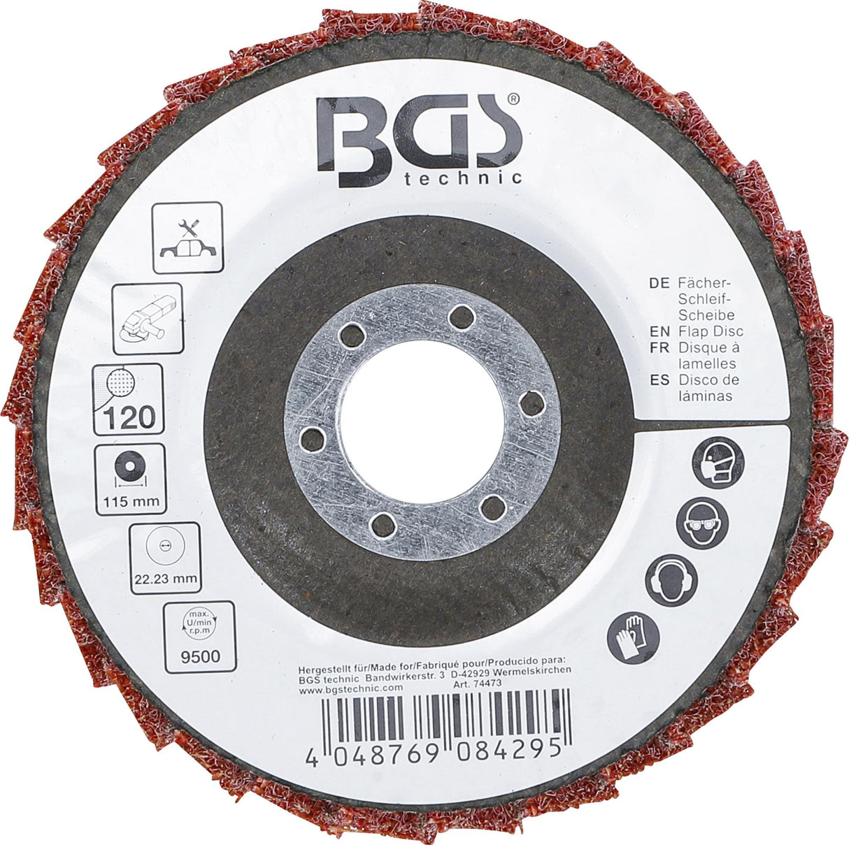 FLAP DISC | NON-WOVEN | Ø 115 MM | GRAIN SIZE 120 (74473)