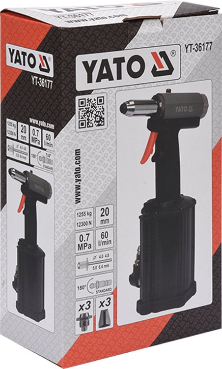 PNEUMATIC RIVETING TOOL 4,0 - 6,4 MM (YT-36177)