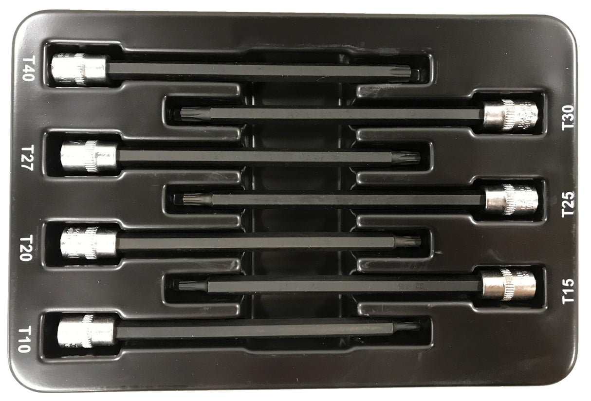 PRESSED BIT SET | 6.3 MM (1/4") | T-STAR (TORX) S2 | T10 - T40 | 7 PCS. (S1107)