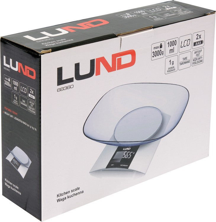 KITCHEN SCALE WITH BOWL 1000ML (68360)