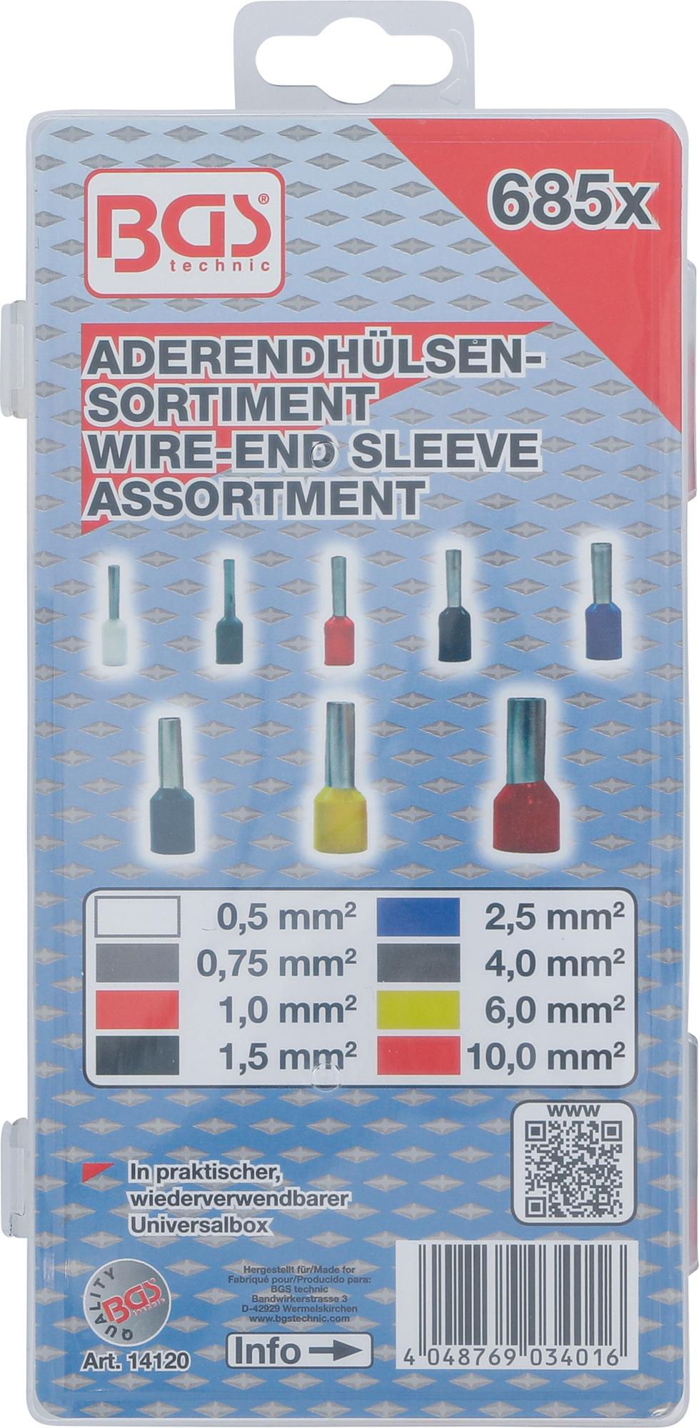 FERRULES ASSORTMENT | INSULATED | 685 PCS. (14120)