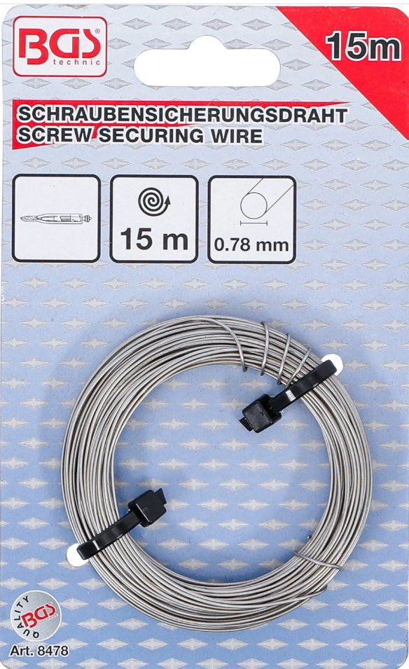SCREW SECURING WIRE | 15 M | STAINLESS STEEL (8478)