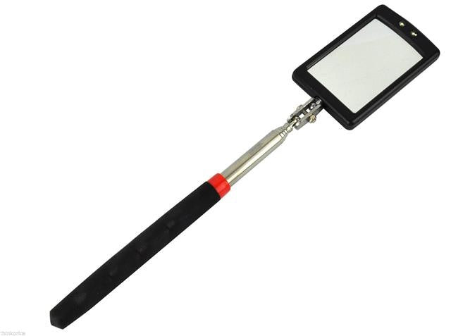 TELESCOPIC SQUARE MIRROR | 285 - 870 MM | WITH 2 LED (9302V)