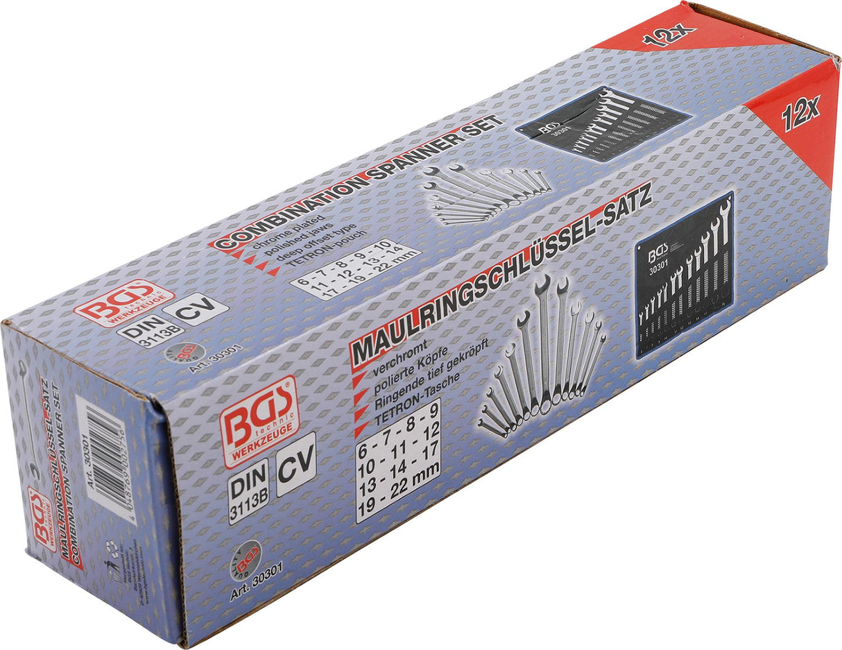 COMBINATION SPANNER SET | OFFSET | 6 - 22 MM | 12 PCS. (30301)