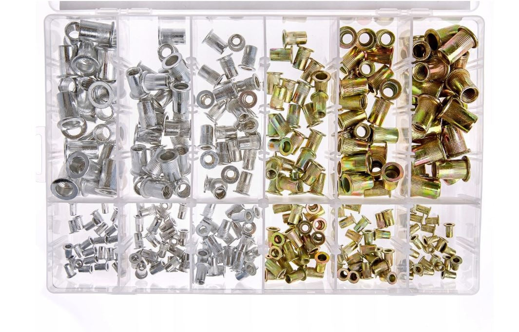 THREADED STEEL AND ALUMINUM RIVET SET MIX | M3-M10 | 300 PCS. (SK01069)