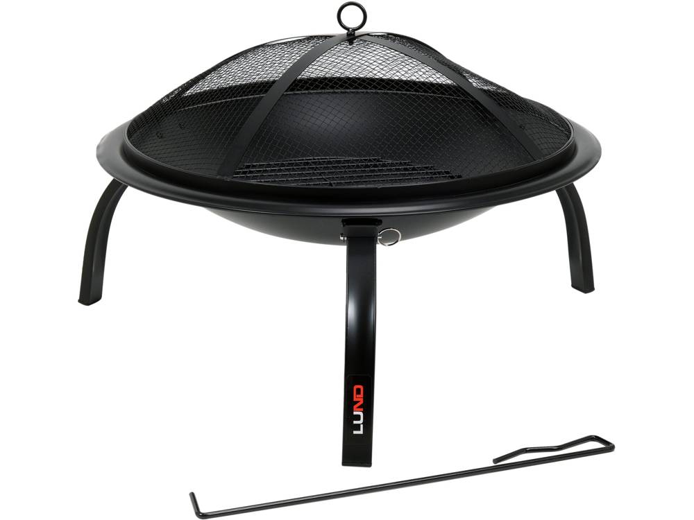 STEEL FIRE PIT WITH FOLDING LEGS 56X39CM (99912)