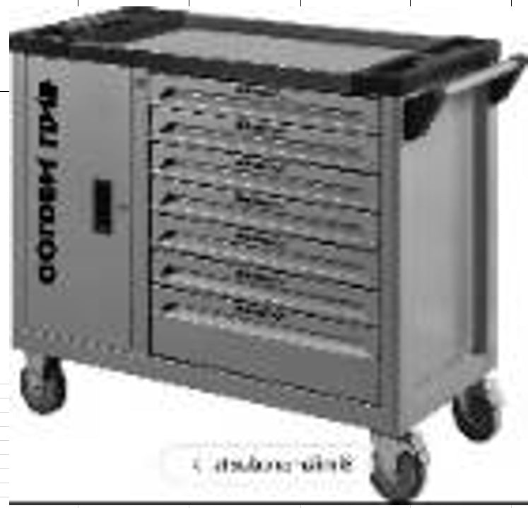 TOOL CABINET ON WHEELS XXL | METAL WORKTOP | WITH TOOLS | 7 DRAWERS / 1 DOOR (H7008)