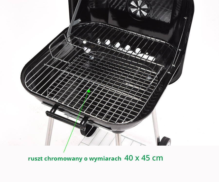 GARDEN BBQ GRILL W. A LID, 40X45CM (99580)