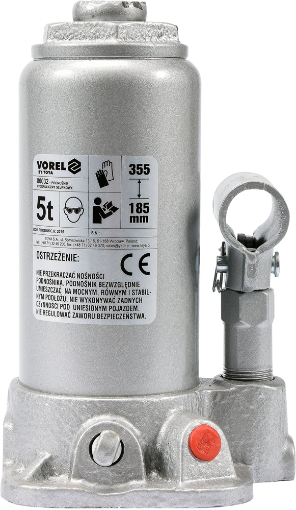 HYDRAULIC BOTTLE JACK 5T (80032)