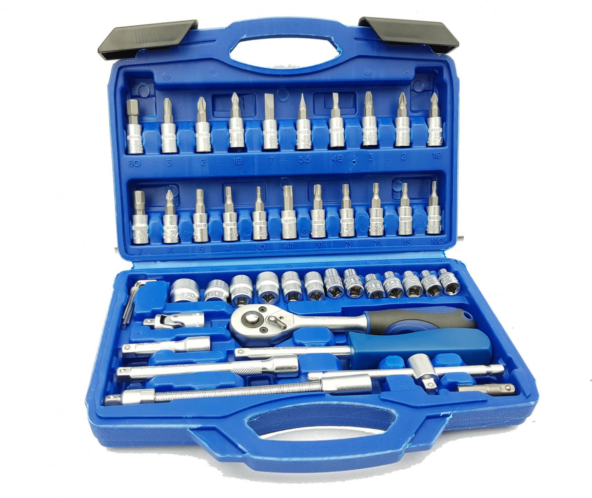 SOCKET SET WITH RATCHET | CR-V | 6.3 MM (1/4") | 46 PCS. (BT50046)