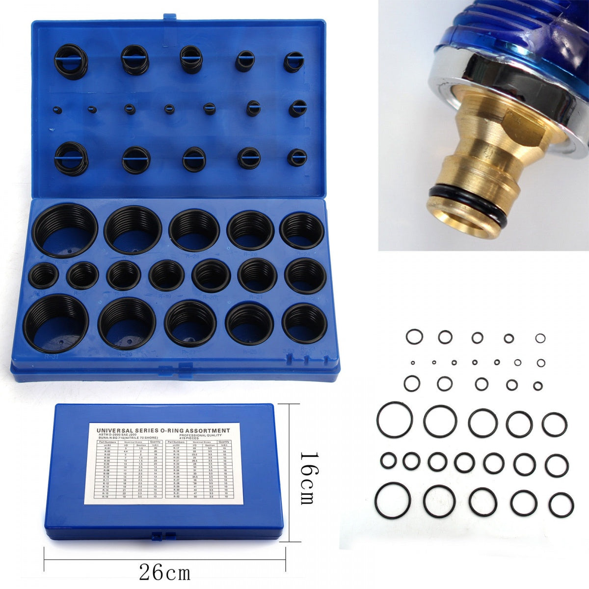 SEAL SET | 3 - 50 MM Ø | 419 PCS. (S8045)