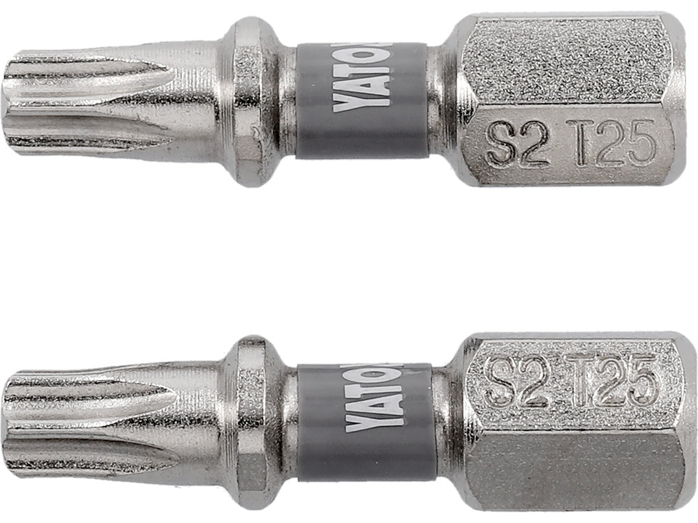 SCREWDRIVER BITS 1/4 25MM T25 2 PCS NI (YT-78014)