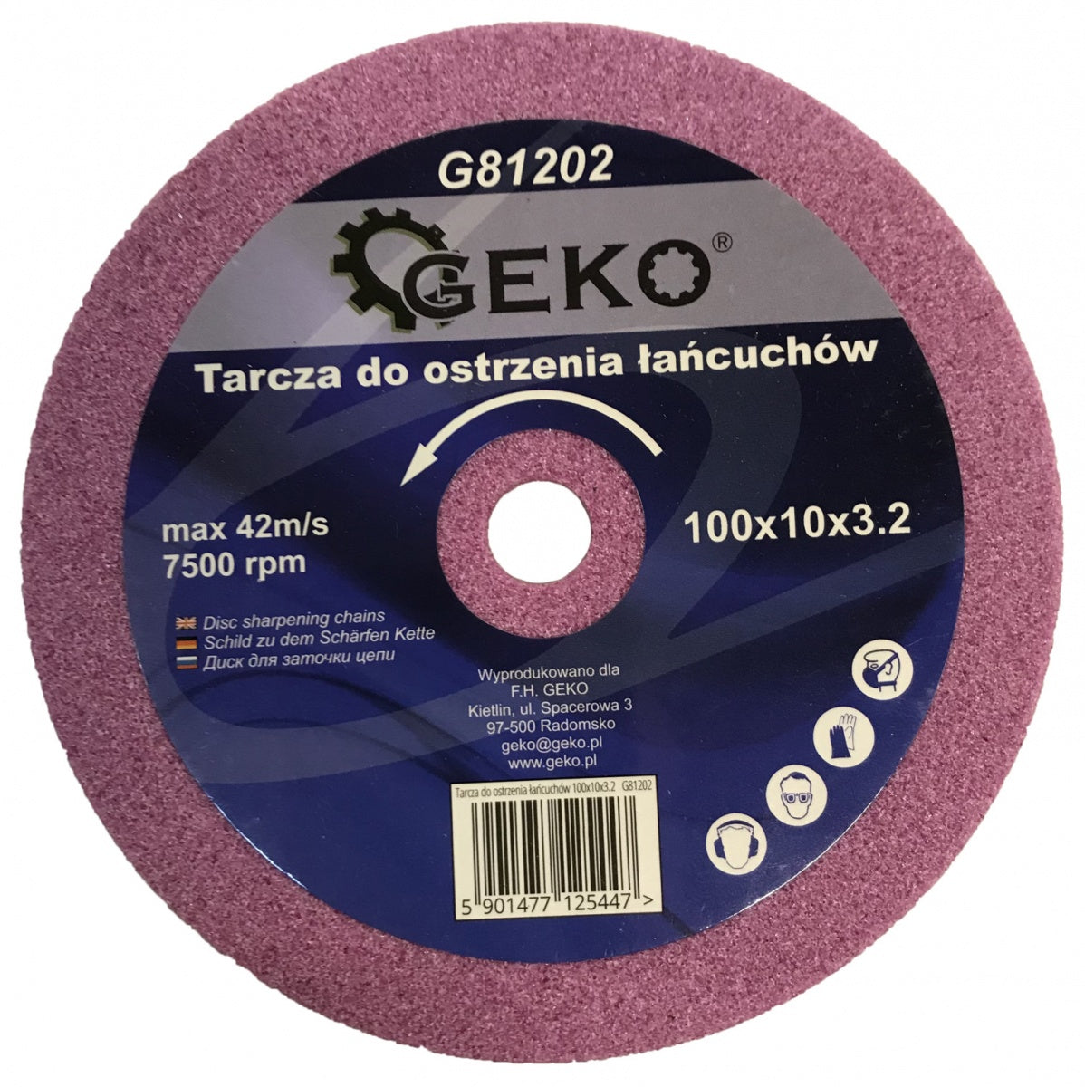 SHARPENING DISC FOR CHAINS | Ø 100 X 10 X 3.2 MM (H81202)