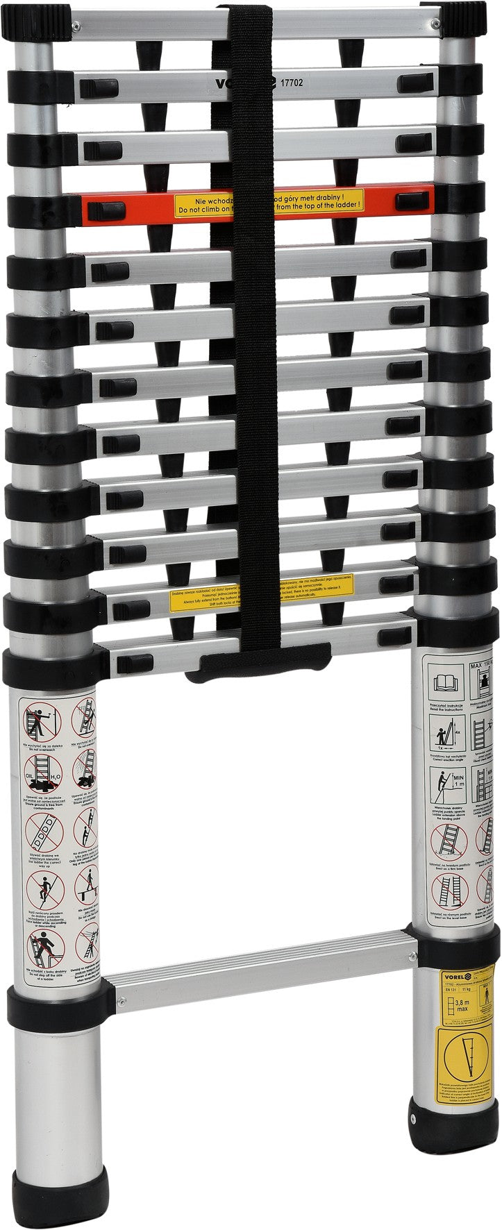 ALU TELESCOPIC LADDER 3,8M 13STEPS (17702)