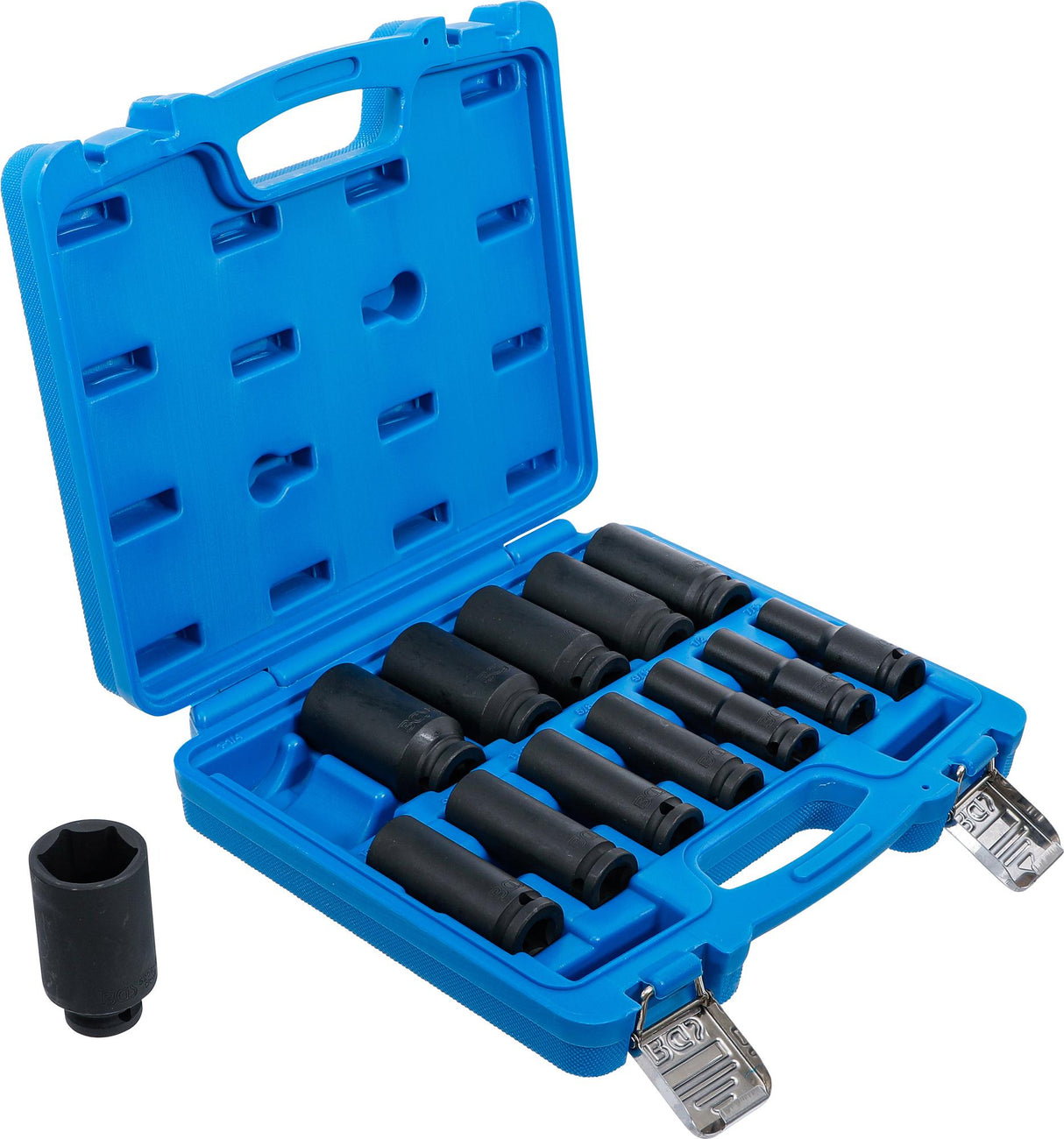 IMPACT SOCKET SET, HEXAGON, DEEP | 12.5 MM (1/2") DRIVE | INCH SIZES | 13 PCS. (5208)