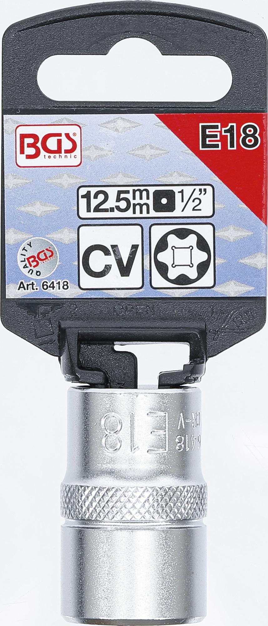 SOCKET, E-TYPE | 12.5 MM (1/2") DRIVE | E18 (6418)