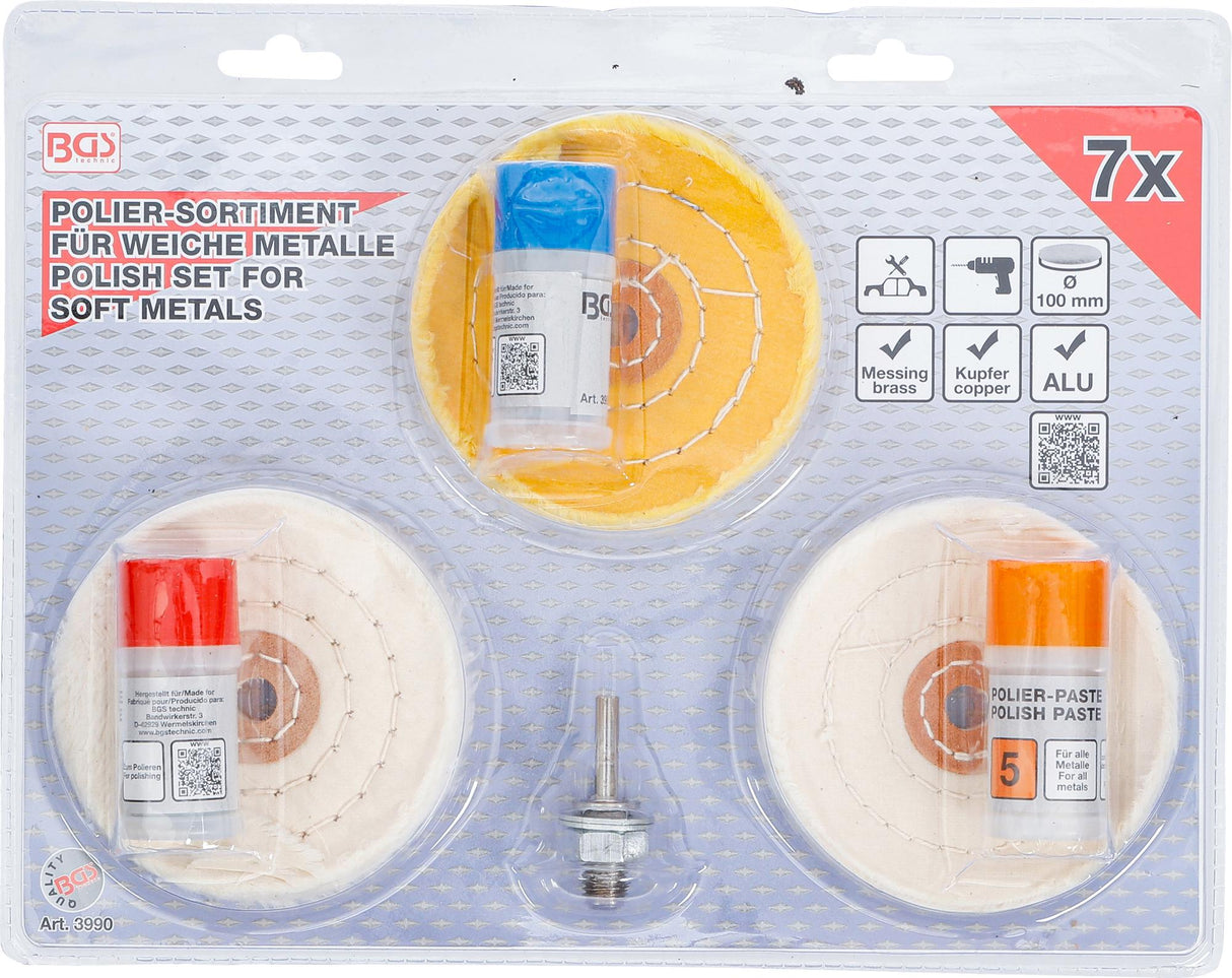 POLISH SET FOR SOFT METALS | 7 PCS. (3990)