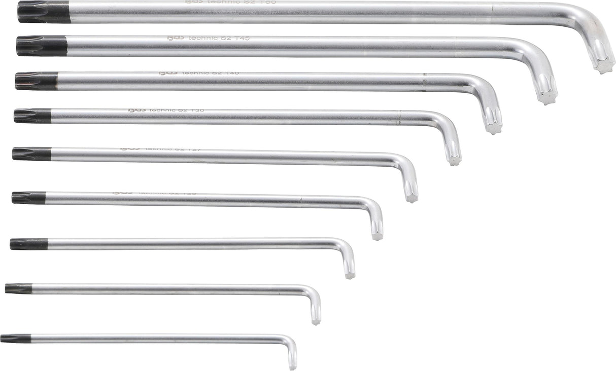 L-TYPE WRENCH SET | EXTRA LONG | T-STAR TAMPERPROOF (FOR TORX) T10 - T50 | 9 PCS. (794)