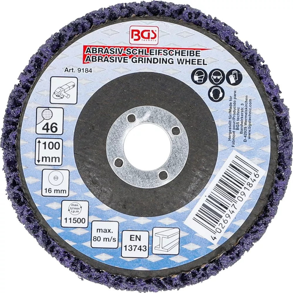 GRINDING DISC WITH ABRASIVE MATERIAL 100 X 16 MM (9183)