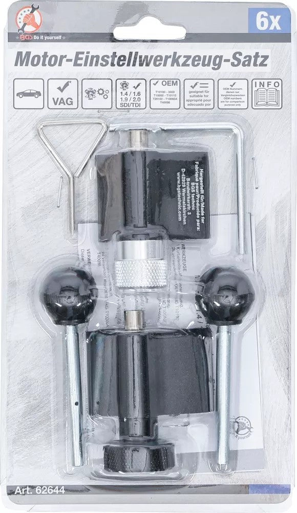 ENGINE TIMING TOOL SET | FOR VAG 1.4 / 1.6 / 1.9 / 2.0 SDI/TDI (62644)