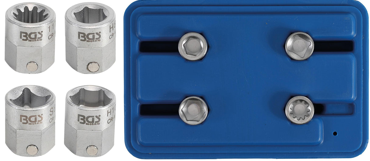 PENTAGON SOCKET SET | 12 MM DRIVE | 4 PCS. (9412)
