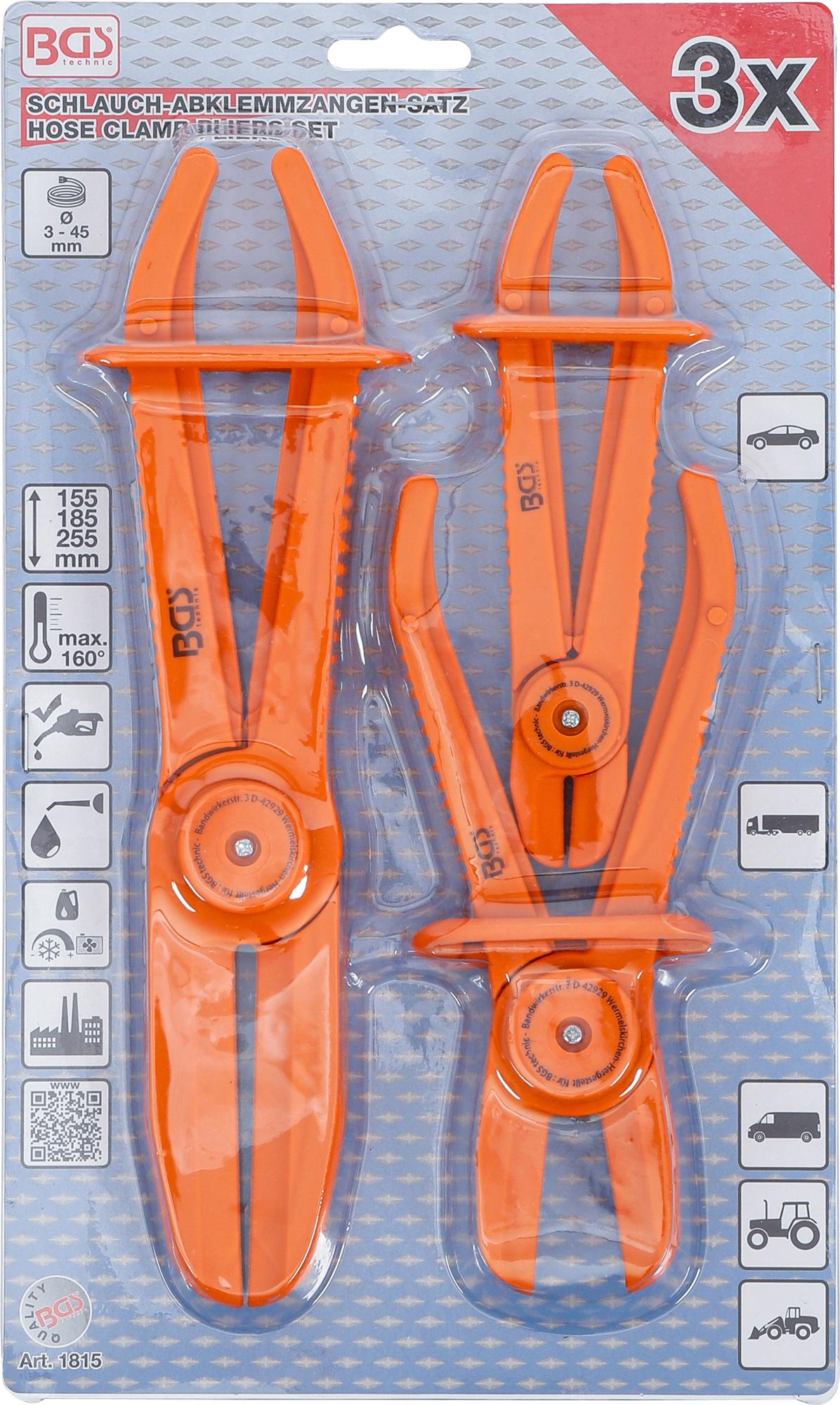 HOSE CLAMP PLIERS SET | 155 - 255 MM | 3 PCS. (1815)