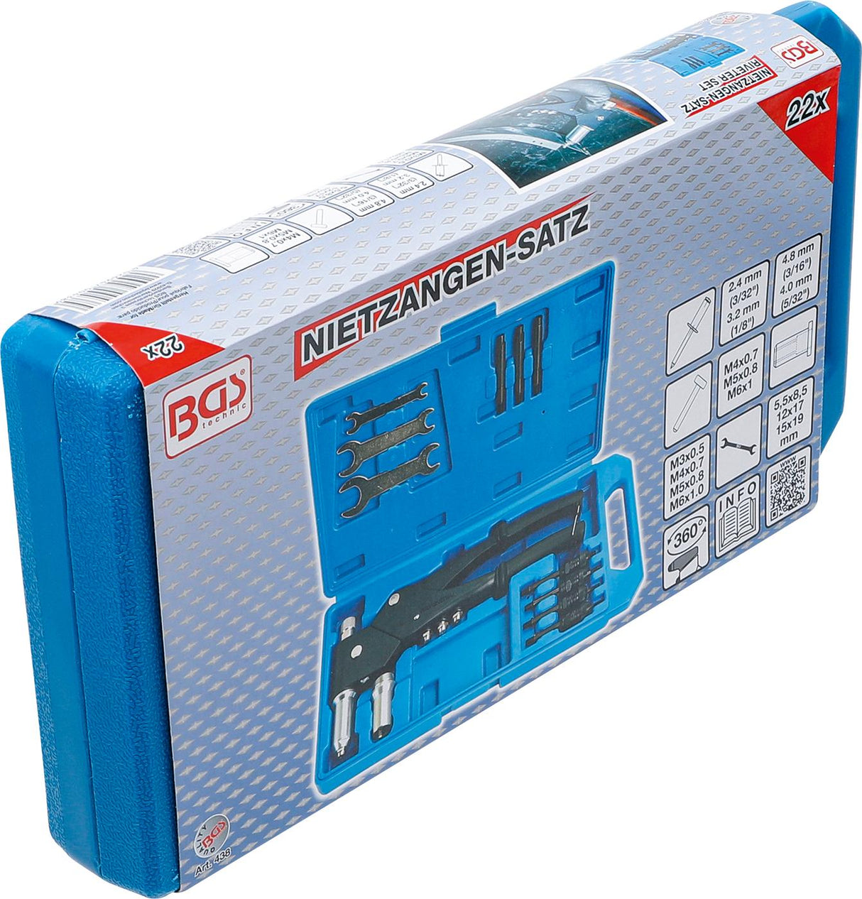 RIVETER SET | FOR STANDARD, NUT AND STUD RIVETS (438)
