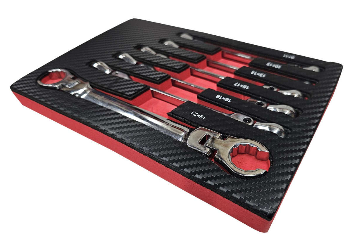 BRAKE LINE WRENCH SET | DOUBLE FLEX HEAD | 9 - 21 MM | 6 PCS. (FFW6)