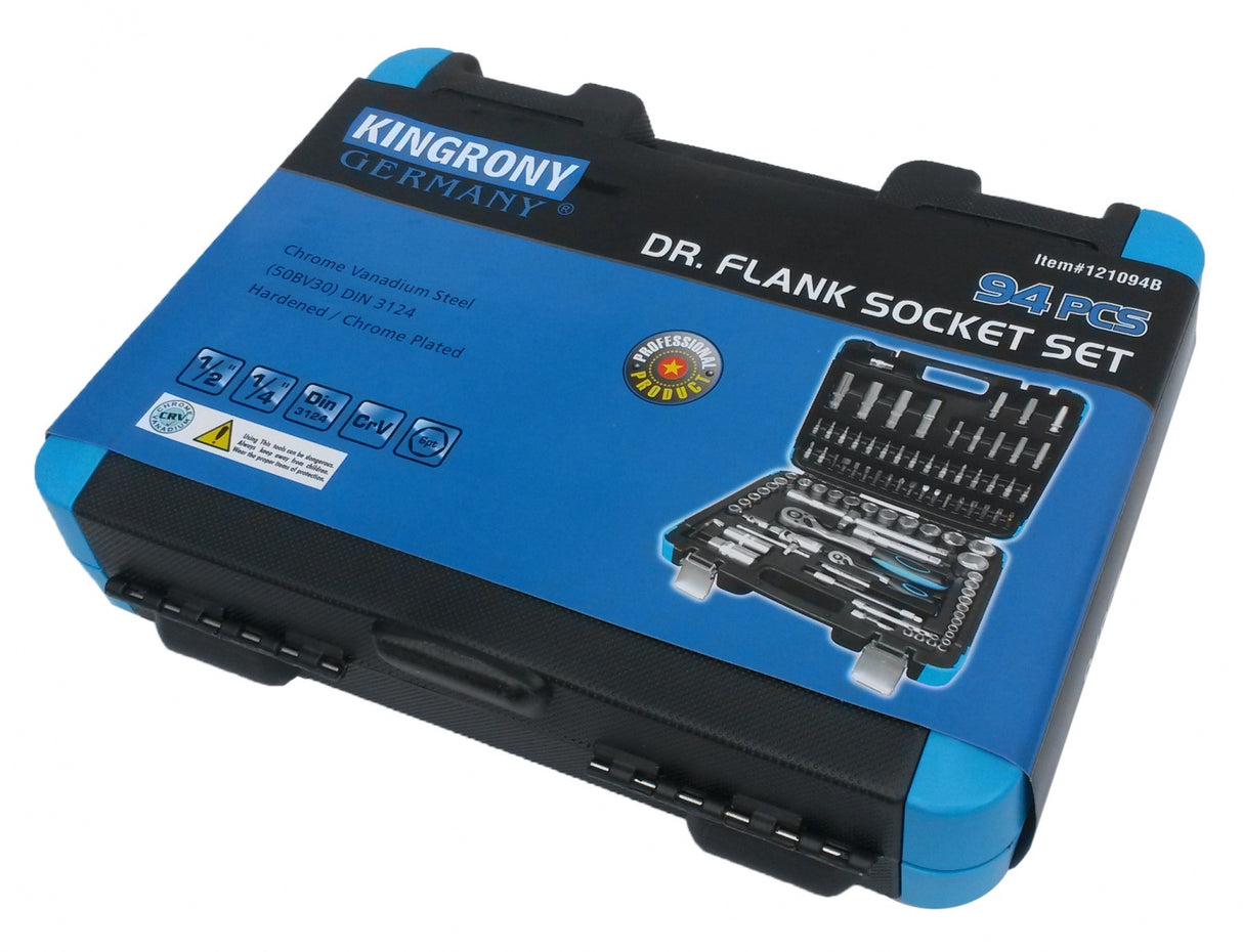 SOCKET SET | 6.3 MM (1/4") + 12.5 MM (1/2") | 94 PCS. (KR121094B)