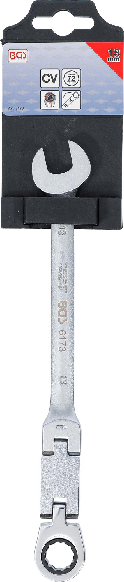 DOUBLE-JOINT RATCHET COMBINATION WRENCH | ADJUSTABLE | 13 MM (6173)