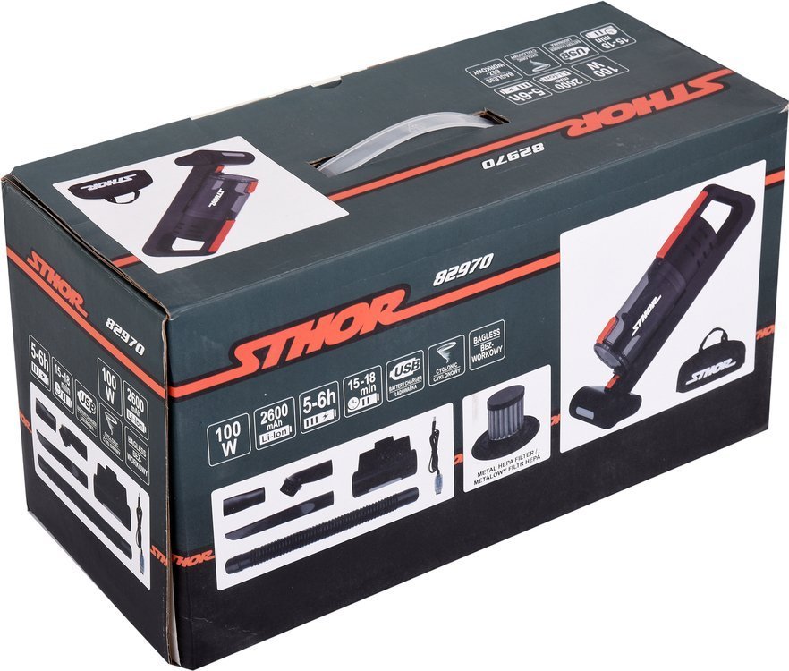 CORDLESS CAR VACUUM CL.100W TURBOBRUSH (82970)