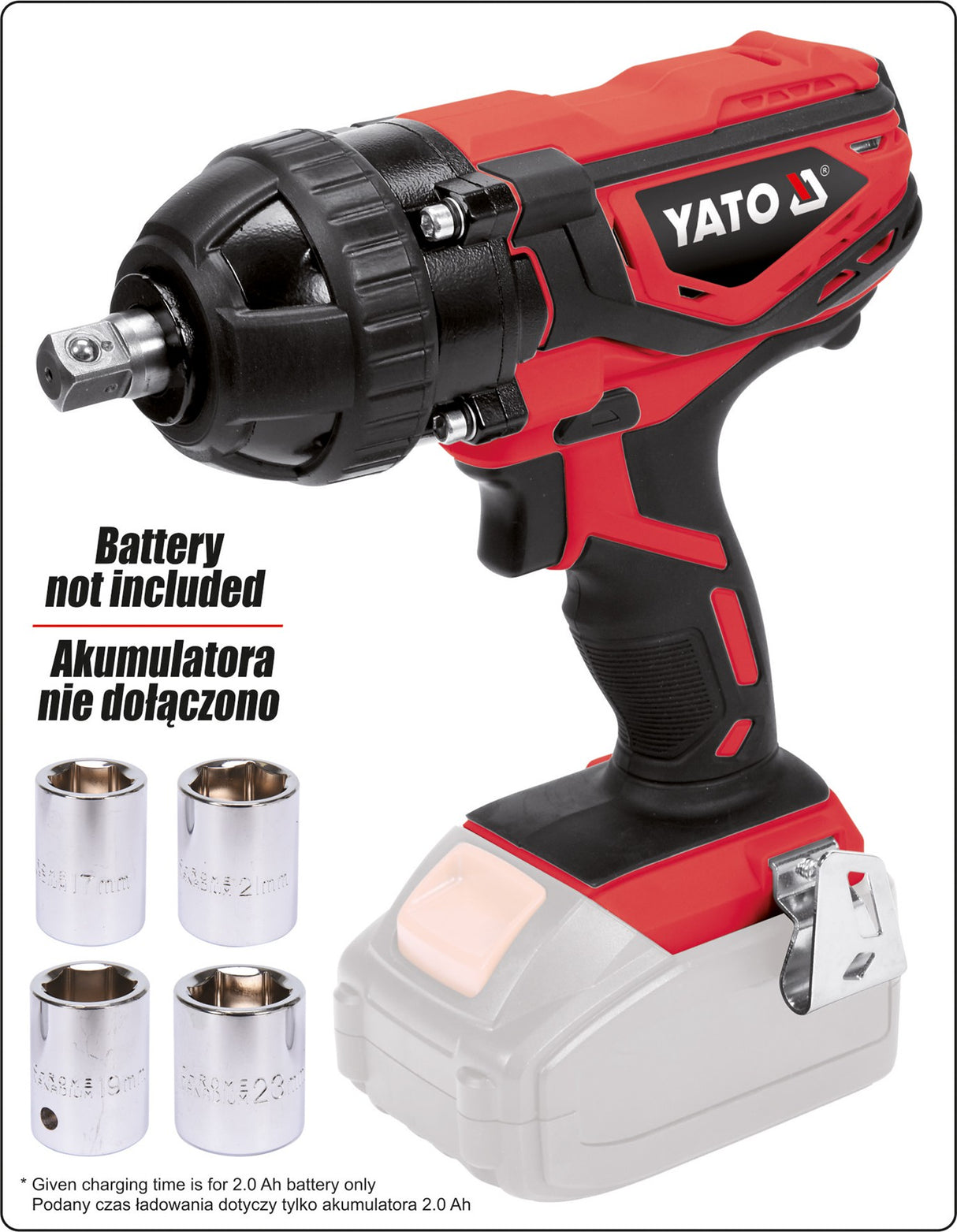 IMPACT WRENCH 18V 1/2'' 300NM - BODY (YT-82805)