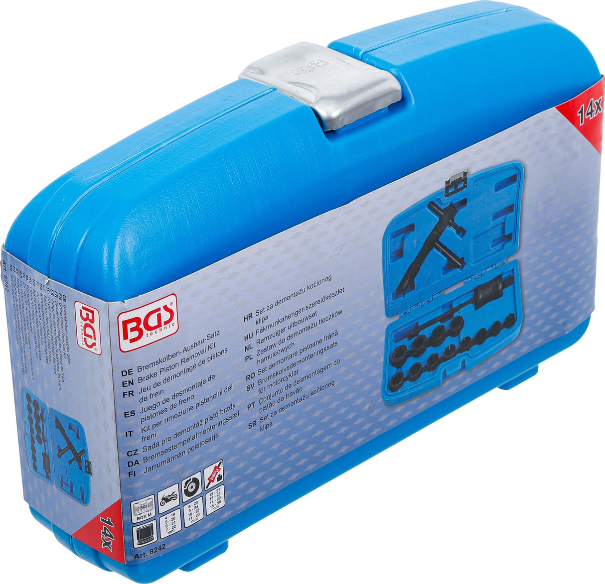 BRAKE PISTON REMOVAL KIT | FOR MOTORCYCLES | 14 PCS. (8242)