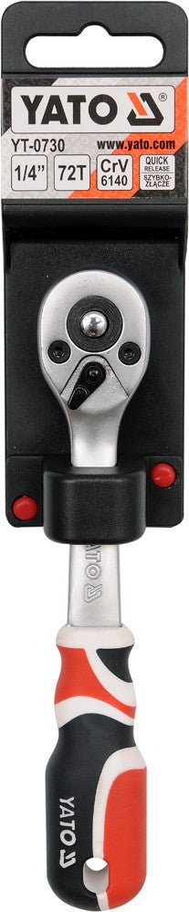 CURVED QUICK RELEASE RATCHET HANDLE 1/4 (YT-0730)