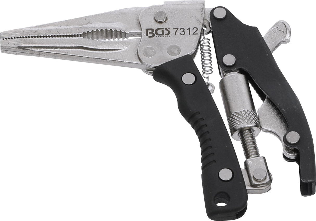 LOCKING LONG NOSE GRIP PLIERS | WITH PISTOL GRIP | 170 MM (7312)