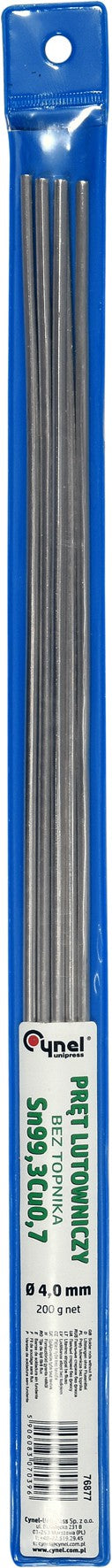 SOLDER RODS WITHOUT FLUX 200G (76877)