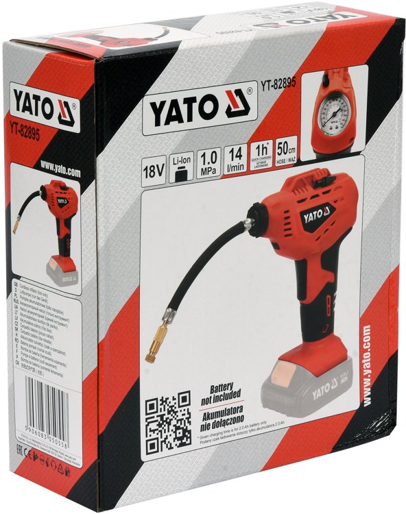 AIR INFLATOR 18V 1.0MPA - BODY (YT-82895)
