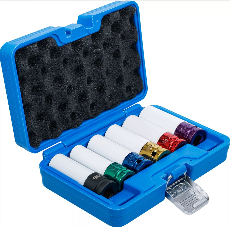 PROTECTIVE IMPACT SOCKET SET | 12.5 MM (1/2") DRIVE | 15 / 17 / 19 / 21 / 22 MM / MS17 | 6 PCS. (7307)