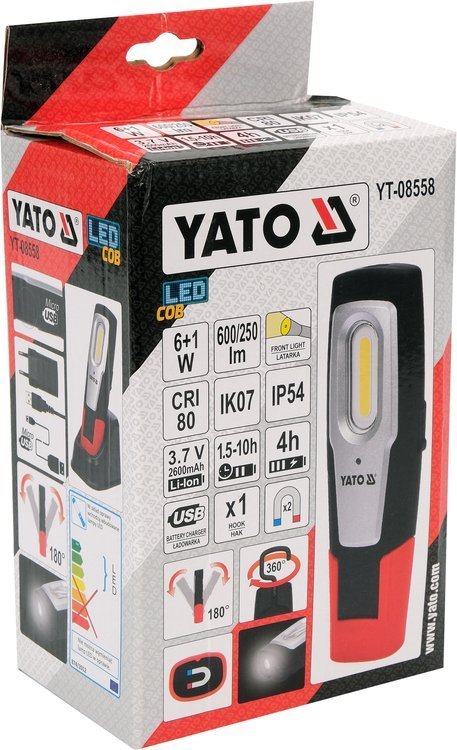 WORKSHOP LAMP 6W COB, 600LM + 250LM (YT-08558)