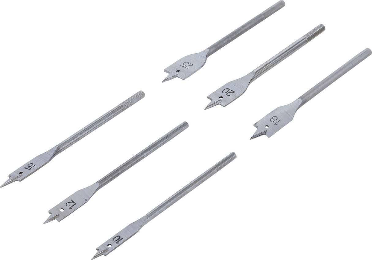 FLAT MILLING DRILL SET | 10 - 25 MM | 6 PCS. (50796)