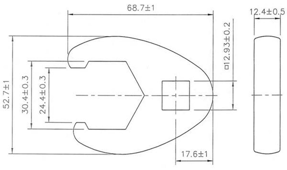 CROWFOOT SPANNER | 12.5 MM (1/2") DRIVE | 30 MM (1757-30)