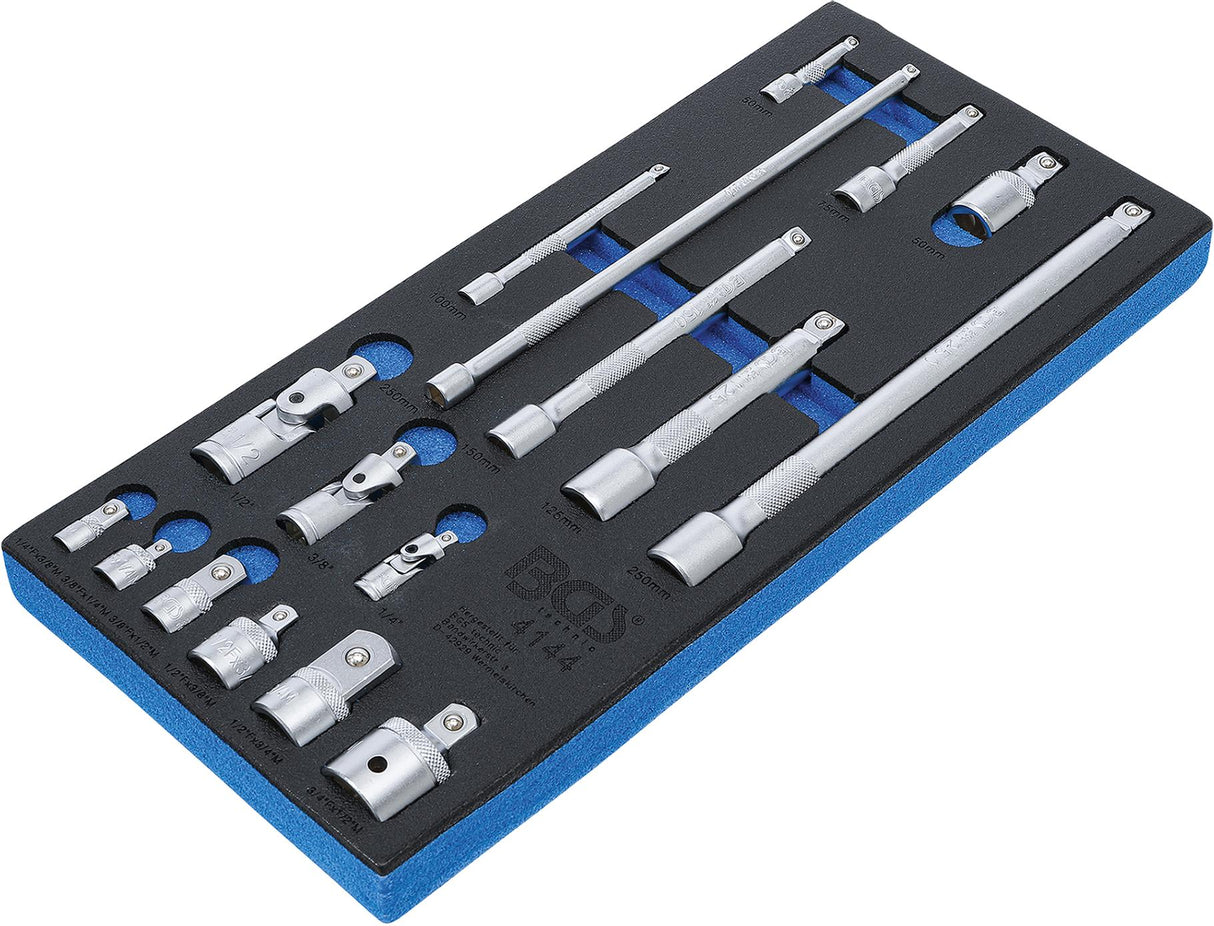 TOOL TRAY 1/3: EXTENSION BAR, ADAPTOR AND JOINT SET | 17 PCS. (4144)