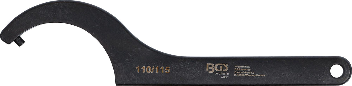 HOOK WRENCH WITH PIN | 110 - 115 MM (74221B)