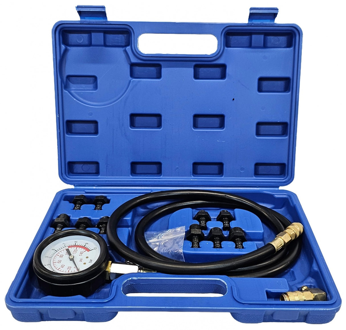 OIL PRESSURE GAUGE | WITH LONG HOSE AND ADAPTERS (HS-A3453)
