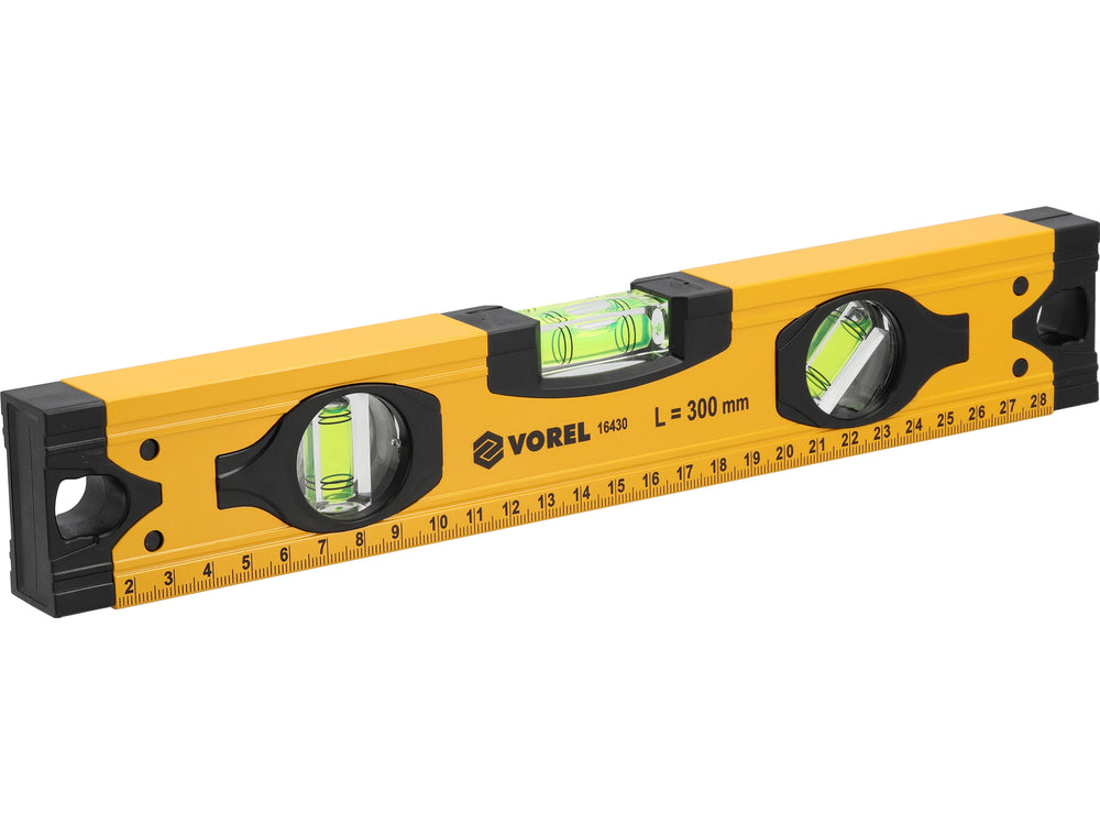 ALUMINIUM SPIRIT LEVEL | 300 MM | 3 VIALS (16430)