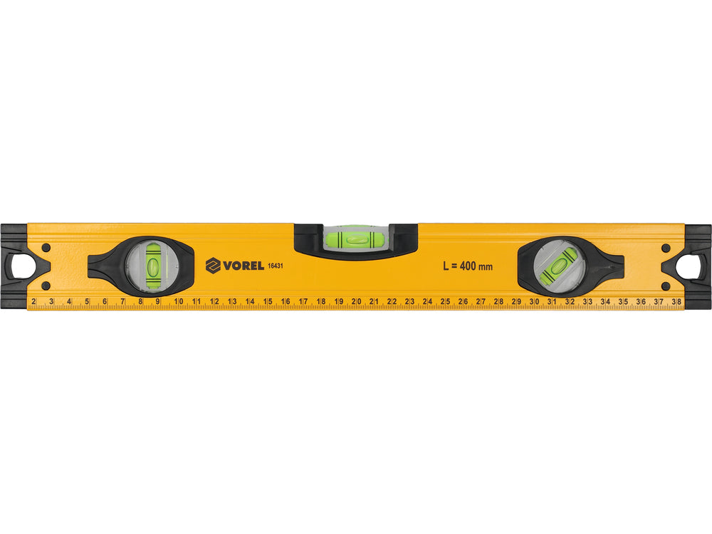 ALUMINIUM SPIRIT LEVEL | 400 MM | 3 VIALS (16431)
