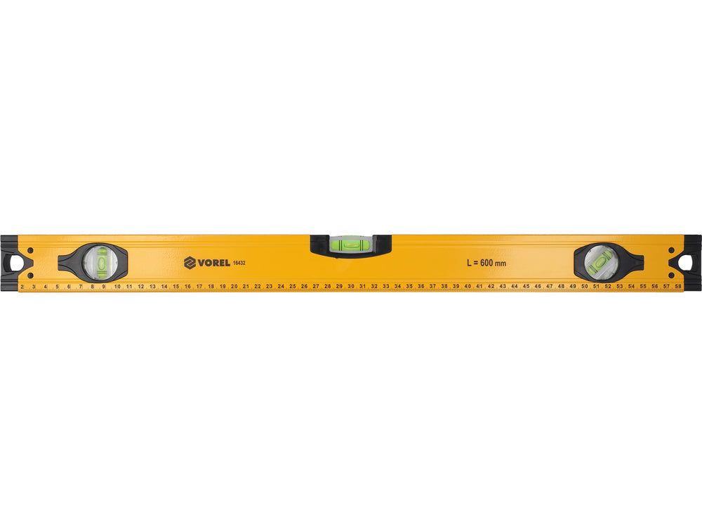 ALUMINIUM SPIRIT LEVEL | 600 MM | 3 VIALS (16432)